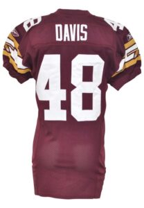 2002 Stephen Davis Washington Redskins Game-Used Home Jersey