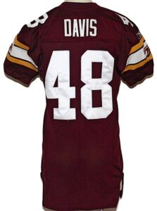 2002 Stephen Davis Washington Redskins Game-Used TBTC Home Jersey