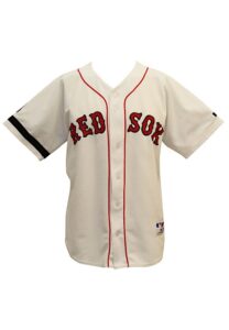 2002 Tommy Harper Boston Red Sox Coaches-Worn Home Jersey