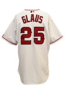 2002 Troy Glaus Anaheim Angels Game-Used & Autographed Home Jersey