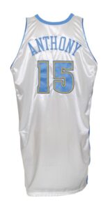 2003-04 Carmelo Anthony Rookie Denver Nuggets Game-Used Home Jersey