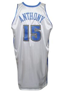 2003-04 Carmelo Anthony Rookie Denver Nuggets Game-Used Home Jersey