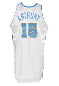 2003-04 Carmelo Anthony Rookie Denver Nuggets Game-Used Home Jersey