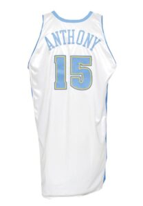 2003-04 Carmelo Anthony Rookie Denver Nuggets Game-Used Home Jersey