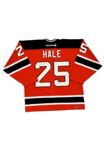 2003-04 David Hale NJ Devils Game-Used & Signed Jersey