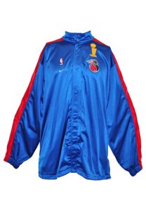 2003-04 Detroit Pistons NBA Finals Player-Worn Warm-Up Jacket Attributed To Richard “Rip” Hamilton