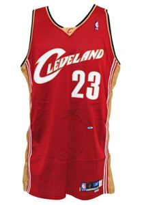 2003-04 LeBron James Cleveland Cavaliers Game-Used & Autographed Road Jersey