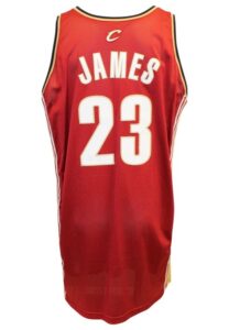 2003-04 LeBron James Cleveland Cavaliers Game-Used & Autographed Rookie Road Jersey