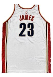 2003-04 LeBron James Cleveland Cavaliers Rookie Signed Game Home Jersey