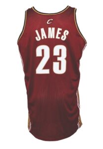 2003-04 LeBron James Rookie Cleveland Cavaliers Game-Used & Autographed Road Jersey