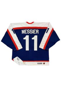 2003-04 Mark Messier NY Rangers Game-Used Vintage Series Jersey