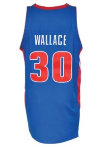 2003-04 Rasheed Wallace Detroit Pistons Game-Used Road Jersey 