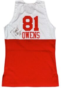 2003-04 Terrell Owens Philadelphia 76ers Pro-Cut Autographed Jersey