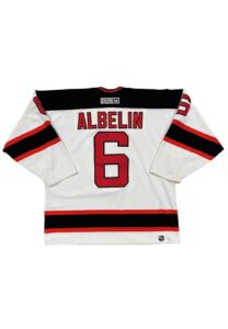 2003-04 Tommy Albelin NJ Devils Game-Used & Autographed Jersey