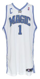 2003-04 Tracy McGrady Orlando Magic Game-Used Home Jersey with Captain’s “C”