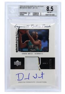 2003-04 Upper Deck Exquisite Collection David West Autographed Rookie Patch #64