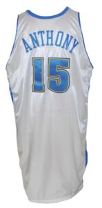 2003-2004 Carmelo Anthony Rookie Denver Nuggets Game-Used Home Jersey