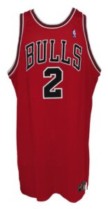 2003-2004 Eddy Curry Chicago Bulls Game-Used & Autographed Road Jersey