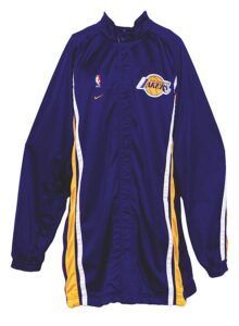 2003-2004 Karl Malone Los Angeles Lakers Worn Road Warm-Up Jacket, 1992-1993 Kiki Vandeweghe Los Angeles Clippers ….