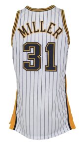 2003-2004 Reggie Miller Indiana Pacers Game-Used Home Uniform