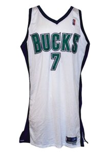 2003-2004 Toni Kukoc Milwaukee Bucks Game-Used & Autographed Home Jersey