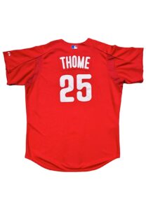 2003-2005 Jim Thome Philadelphia Phillies Game-Used Warmup Shirt