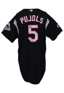 2003 Albert Pujols St. Louis Cardinals Home Run Derby & All-Star Workout Day Autographed Jersey