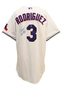 2003 Alex Rodriguez Texas Rangers Game-Used & Autographed Home Jersey