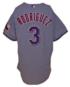 2003 Alex Rodriguez Texas Rangers Game-Used Road Jersey