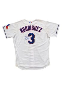 2003 Alex Rodriguez Texas Rangers Game-Used & Signed Home Jersey