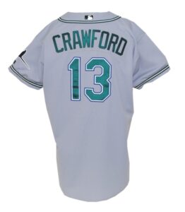 2003 Carl Crawford Tampa Bay Devil Rays Game-Used Road Jersey