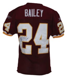 2003 Champ Bailey Washington Redskins Game-Used & Autographed Home Jersey