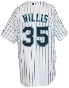 2003 Dontrelle Willis Rookie Florida Marlins Game-Used Home Alternate Jersey