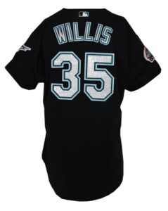 2003 Dontrelle Willis Rookie Florida Marlins World Series Game-Used Black Alternate Jersey