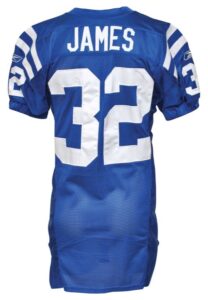 2003 Edgerrin James Indianapolis Colts Game-Used Home Jersey