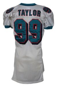 2003 Jason Taylor Miami Dolphins Game-Used Road Jersey