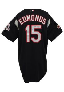 2003 Jim Edmonds St. Louis Cardinals Home Run Derby & All-Star Workout Day Autographed Jersey