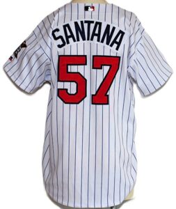 2003 Johan Santana Minnesota Twins Game-Used Home Jersey