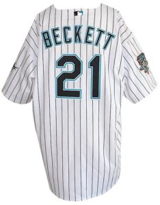 2003 Josh Beckett Florida Marlins Game-Used Home Jersey