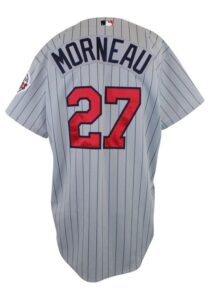 2003 Justin Morneau Minnesota Twins Rookie Game-Used Road Jersey