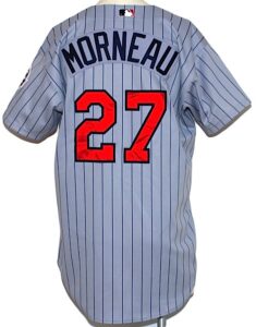 2003 Justin Morneau Rookie Minnesota Twins Game-Used Road Jersey