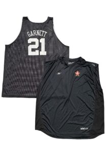 2003 Kevin Garnett NBA All-Star Game Practice Worn Reversible Jersey & Shooting Shirt