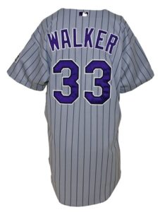 2003 Larry Walker Colorado Rockies Game-Used Road Jersey