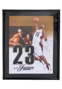 2003 LeBron James Cleveland Cavaliers Signed Jersey Number Framed Display