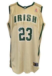 2003 LeBron James St. Vincent-St. Mary’s Irish High School Game-Used Gold Jersey 