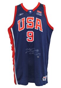 2003 LeBron James United States “FIBA Americas Cup” Autographed Pro Cut Jersey