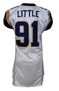 2003 Leonard Little St. Louis Rams Game-Used Road Jersey, 1985 Leroy Irvin Los Angeles Rams Game-Used Road Jersey, & Early 1980’s Pat Thomas Los Angeles Rams Game-Used Road Jersey