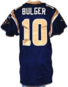 2003 Mark Bulger St. Louis Rams Game-Used Home Regular Season & Playoff Jersey