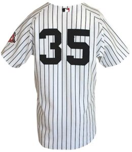 2003 Mike Mussina New York Yankees Game-Used Home Jersey