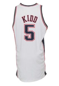 2003 NJ Nets NBA Finals Worn Shooting Shirt Attributed to Jason Kidd with 2007 Jason Kidd NJ Nets Game-Used & Autographed Sneakers